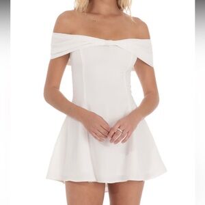 Elegant Off-Shoulder White Dress